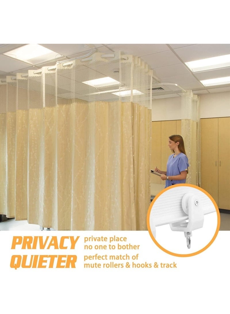 Arabest Flexible Curved Ceiling Curtain Track 3m, DIY Bendable Rail System with Silent Rollers for Bay Windows, Shower Stalls, RVs, Closets & Room Separation - Image 3